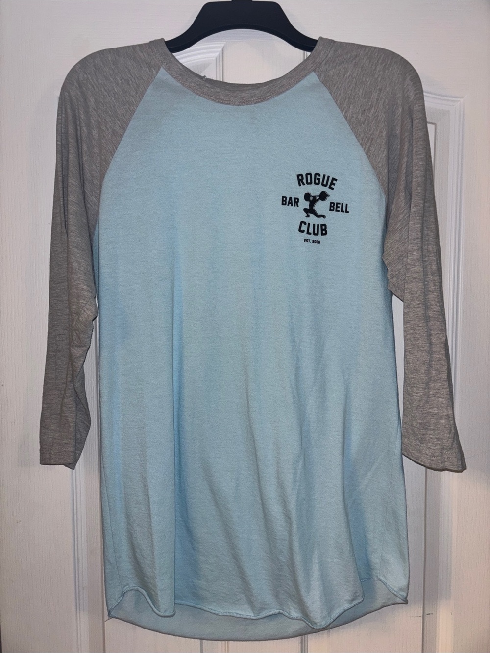 Men's Light Blue & Gray Rogue 3/4 Sleeve Shirt